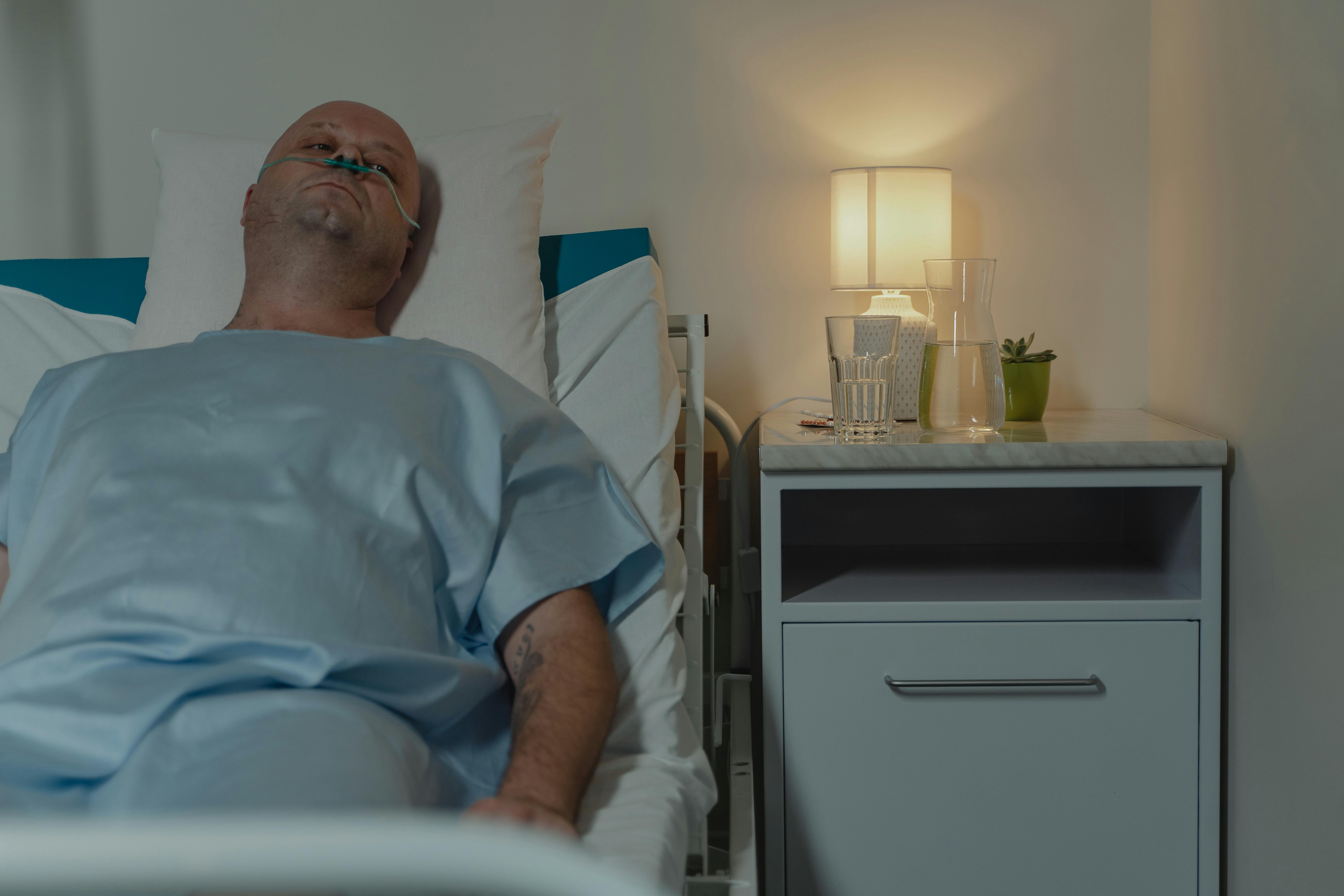 person in bed