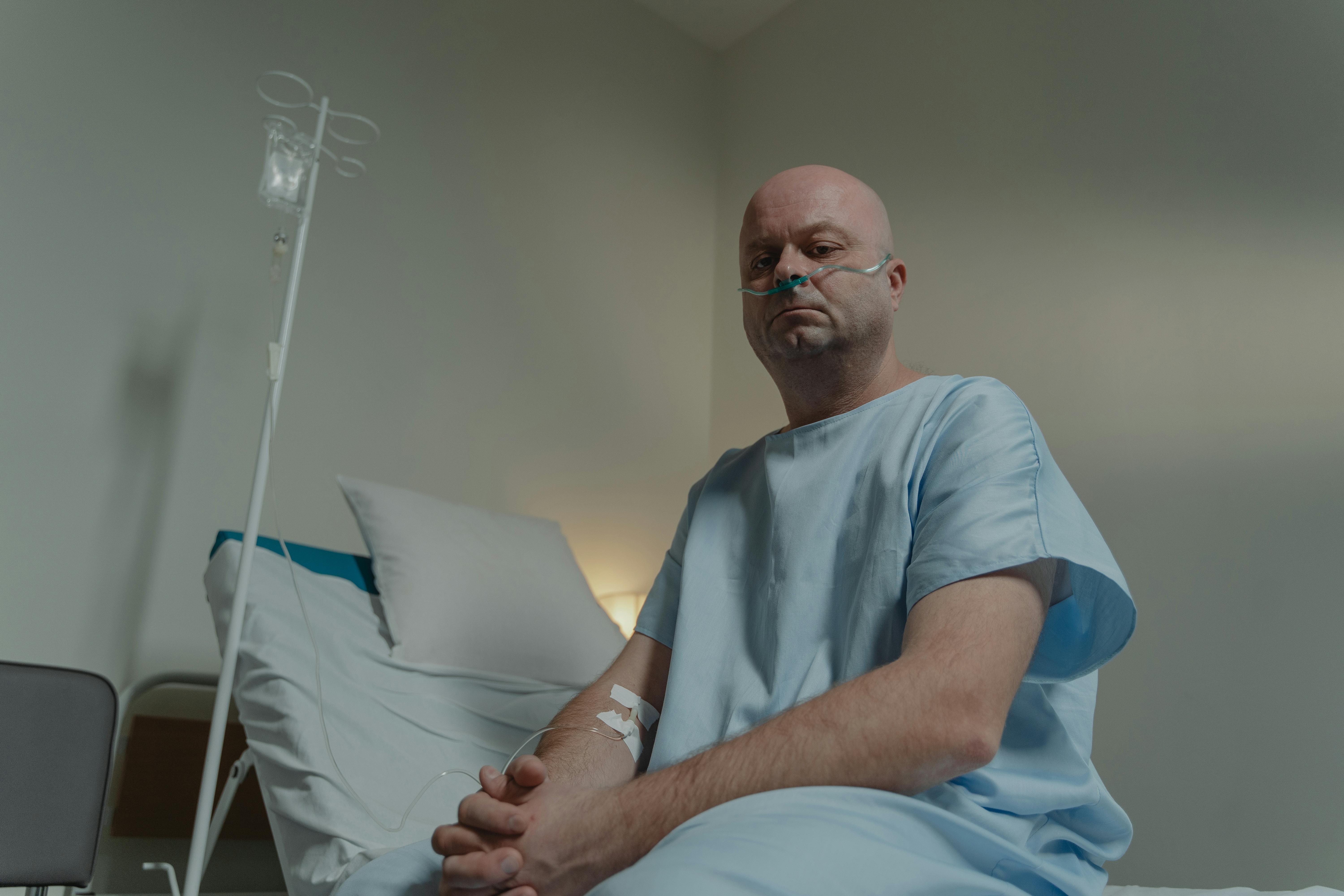 person in bed