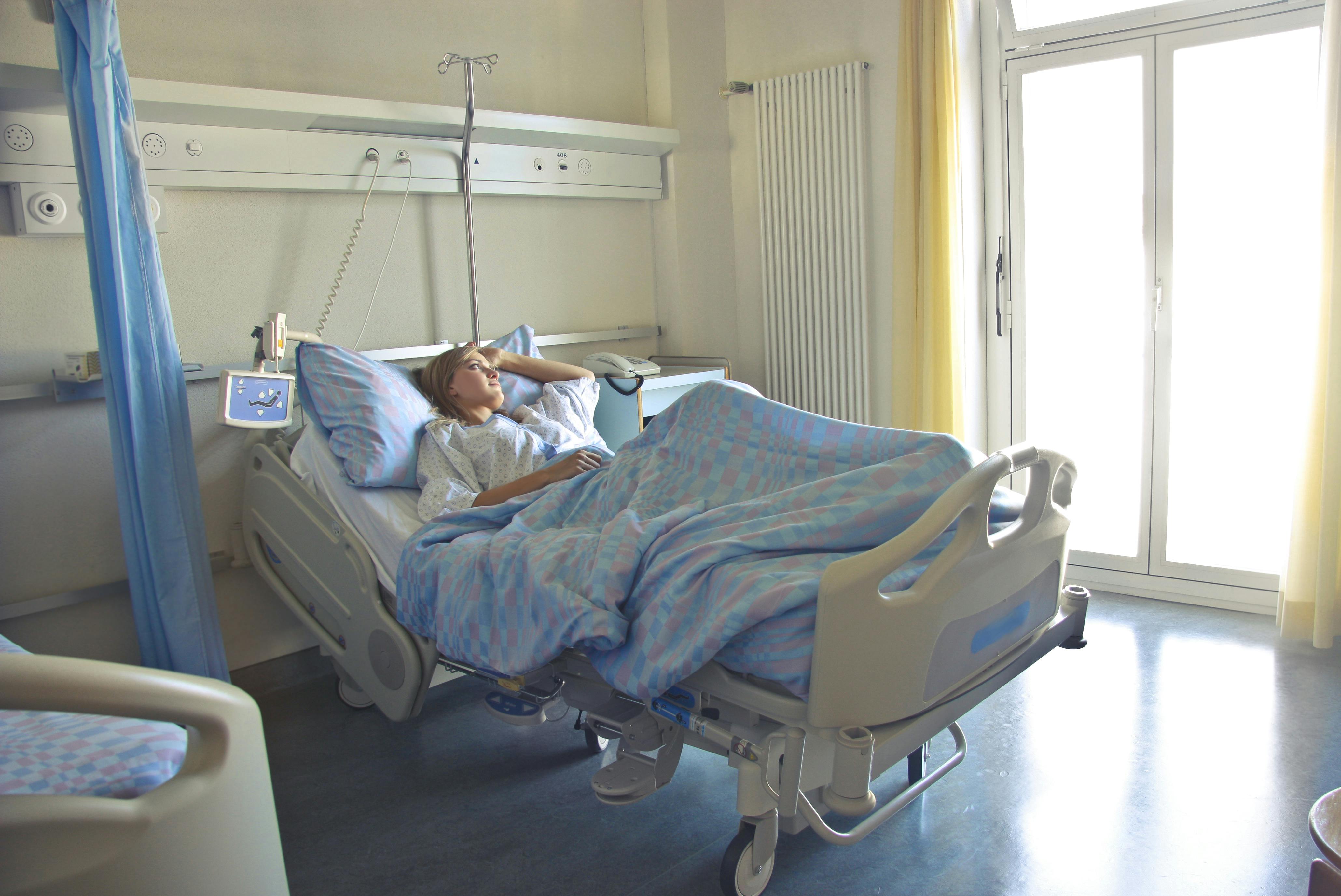 person in bed
